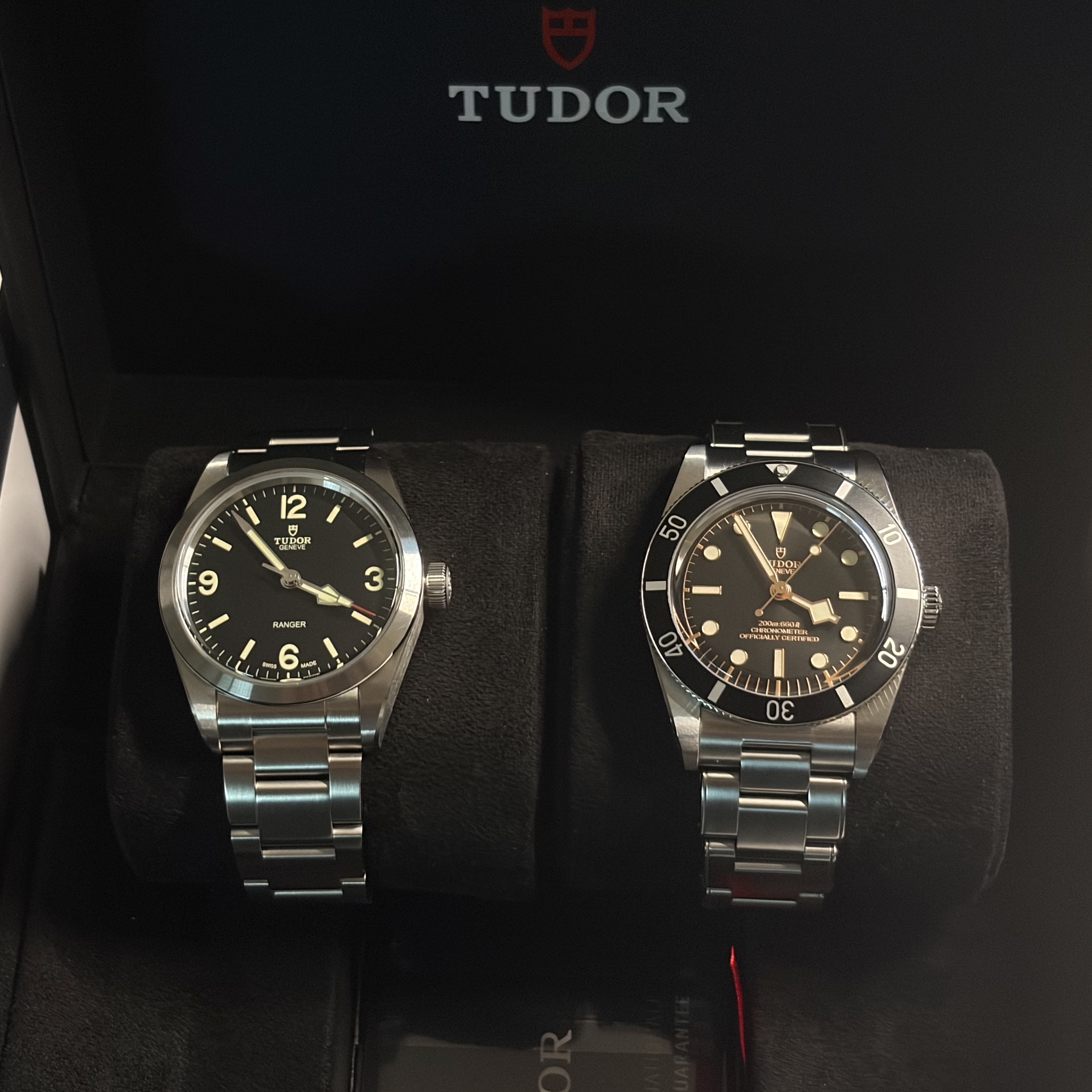 Tudor Black Bay 54 MT5400 Steel Bracelet Black, Tudor Ranger 36mm M79930 Steal Bracelet Black 착용 스타일