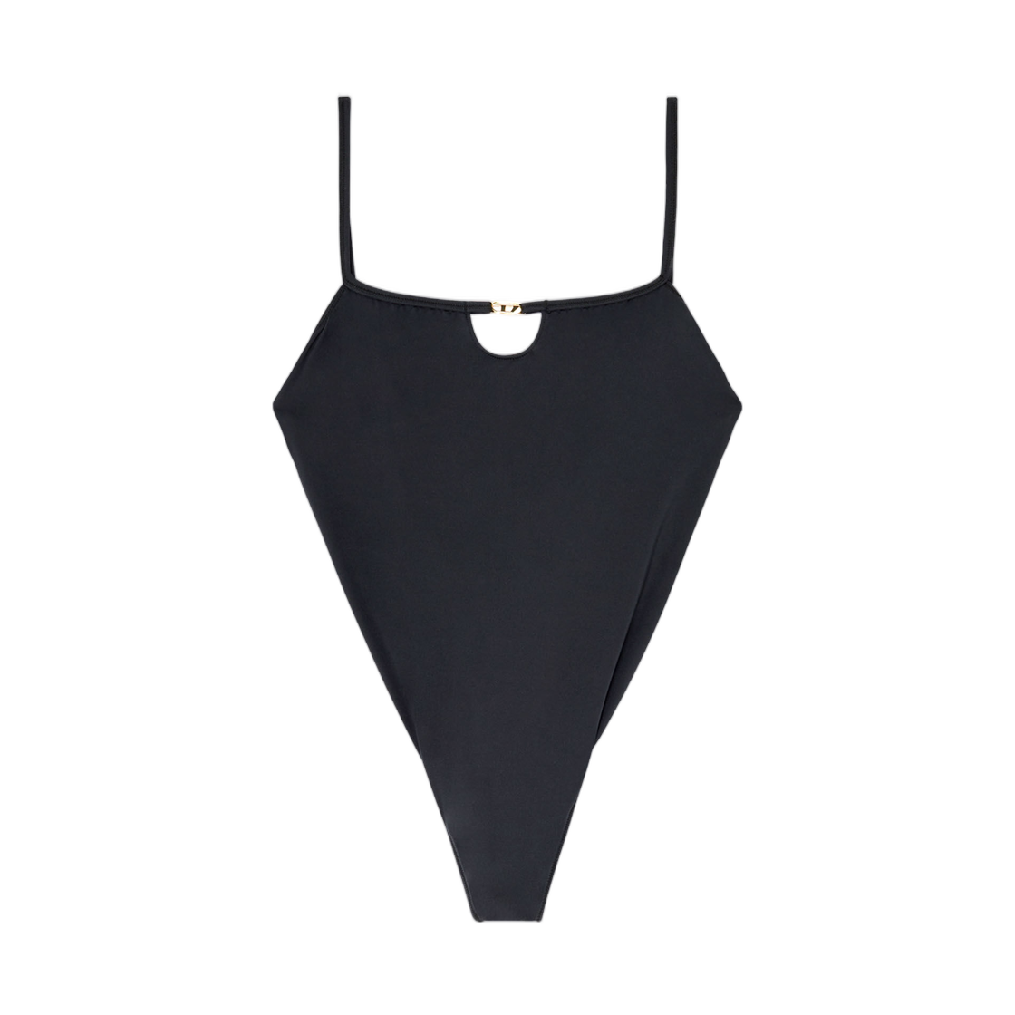 A225760IKBN-900 (W) Diesel Nylon Bodysuit with Cut-Out and Metal Oval D Black