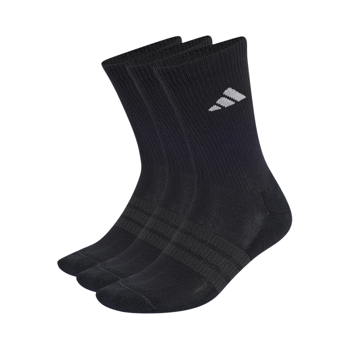KR7119 Adidas Cushioned Sportswear Crew Socks Black Grey Two (3 Pack)