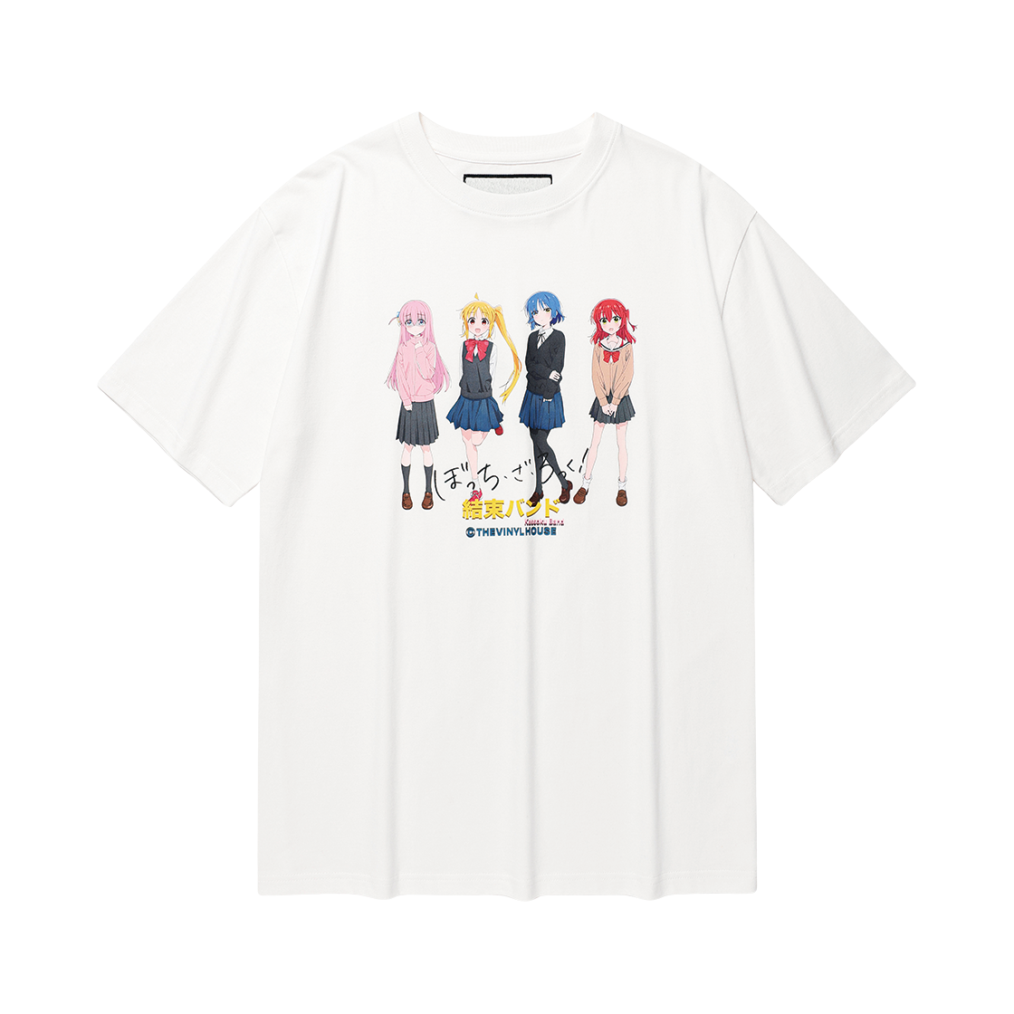 [KREAM 단독] 더바이닐하우스 x 봇치 더 록! 케소쿠 밴드 티셔츠 화이트([KREAM 단독] Thevinylhouse x Bocchi the Rock! Kessoku Band Tee White) - 1