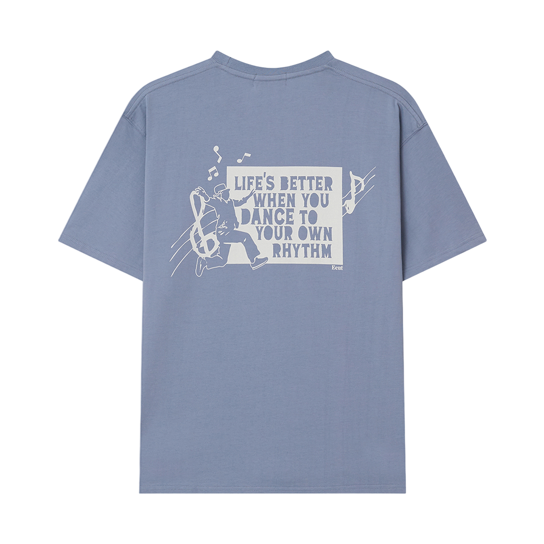 이우트 댄싱 노트 티셔츠 라이트 블루(EEUT Dancing Note T-Shirt Light Blue) - 2