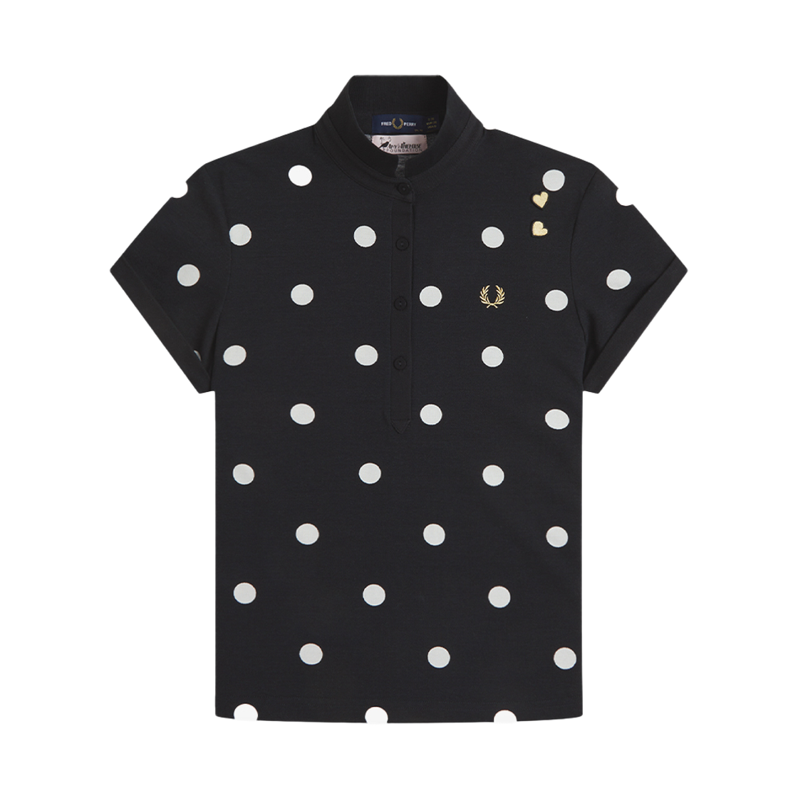 프레드페리 x 에이미와인하우스 폴카 도트 폴로 셔츠 블랙(Fred Perry x Amy Polka Dot Polo Shirt Black)