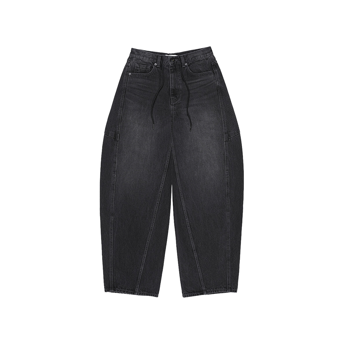 라츠유 레이븐 워시드 블랙 루즈핏 진(LOTS YOU Raven Washed Black Loose-Fit Jeans)