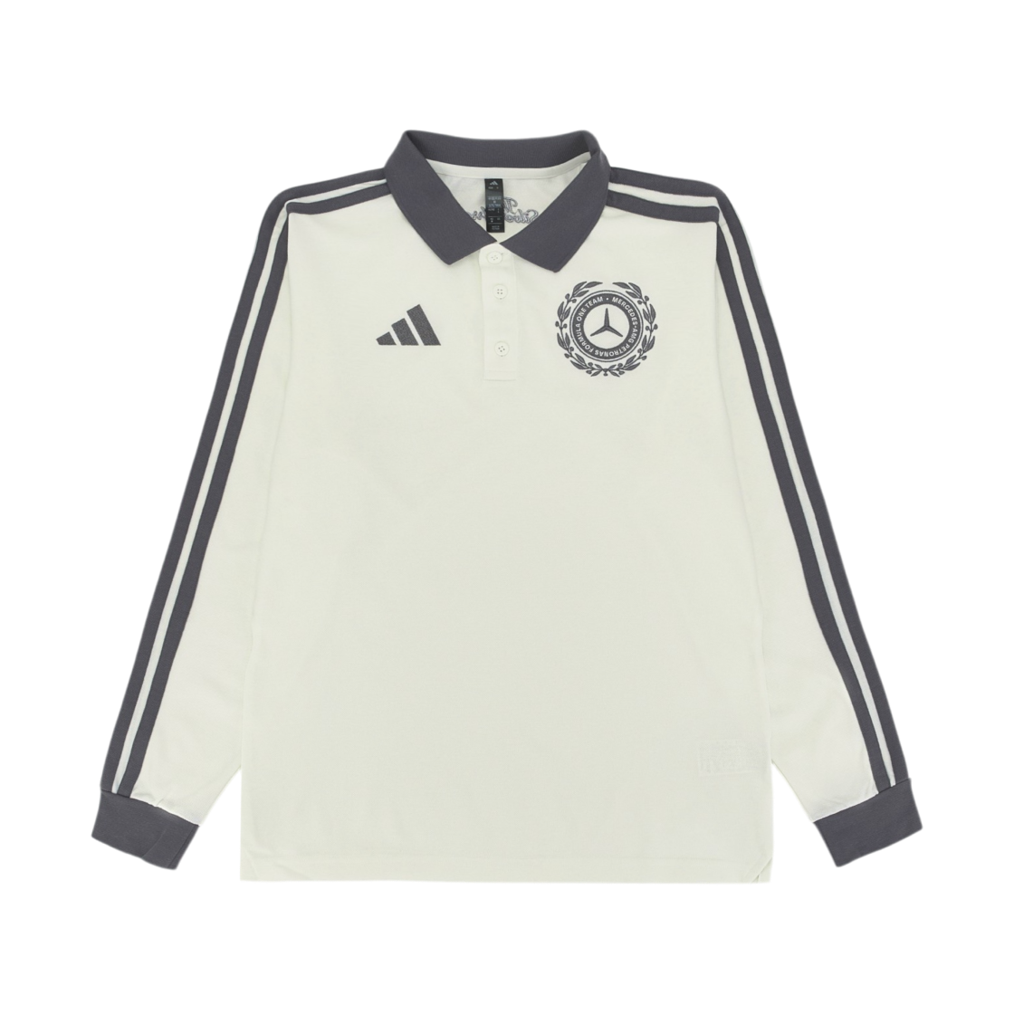 KE8281 Adidas x Mercedes AMG Petronas F1 Team Silver Arrow Icon Polo Off White Granite - KR Sizing (Non Marking Ver.)