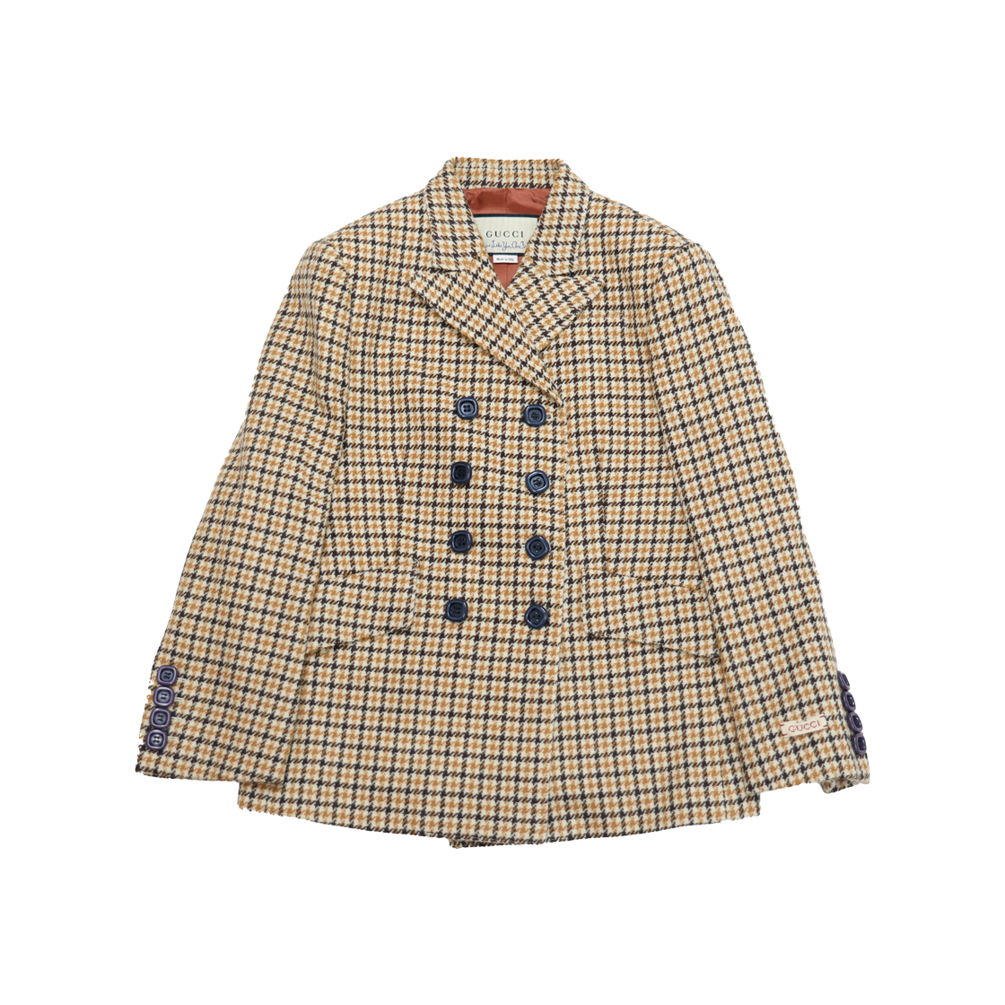 IT7LF7LJ3ALJ Gucci Checked Wool Jacket 633345