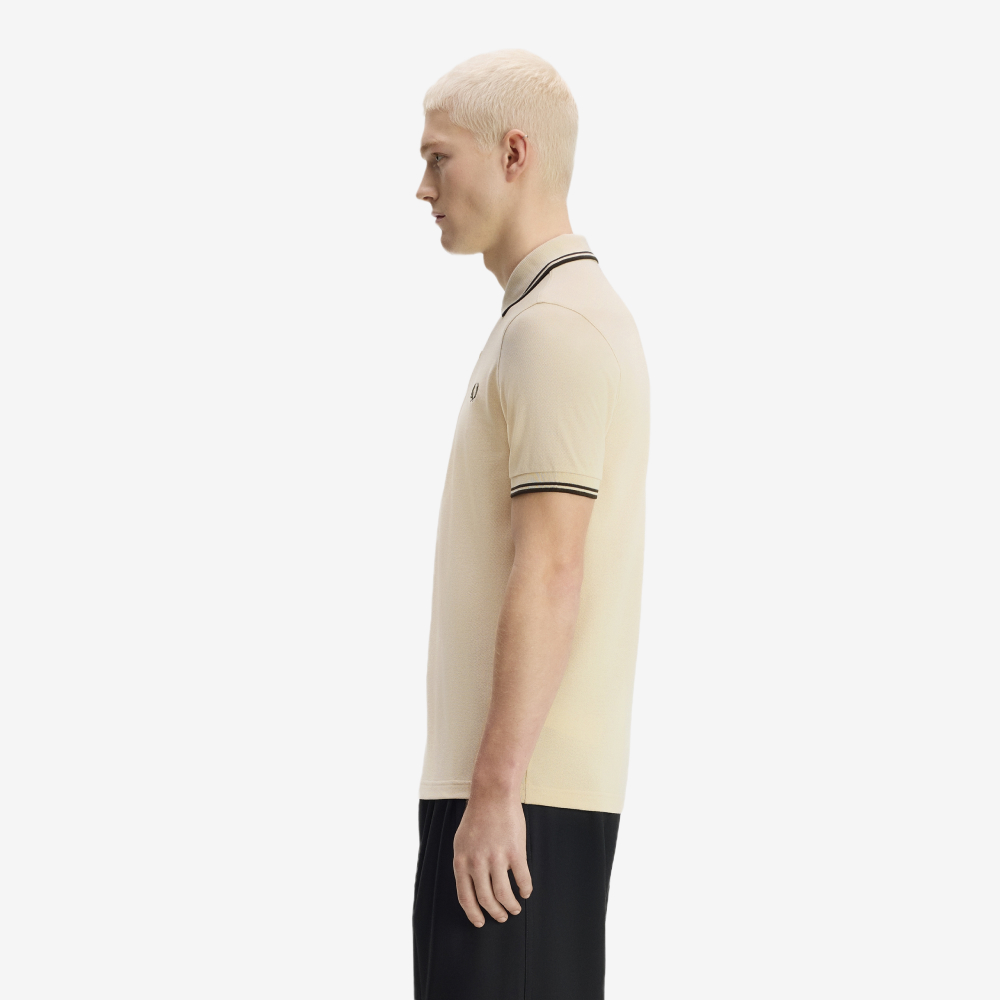 프레드페리 M3600 트윈 팁 프레드페리 셔츠 오트밀 나이트그린(Fred Perry M3600 Twin Tipped Fred Perry Shirt Oatmeal Night Green) - 3