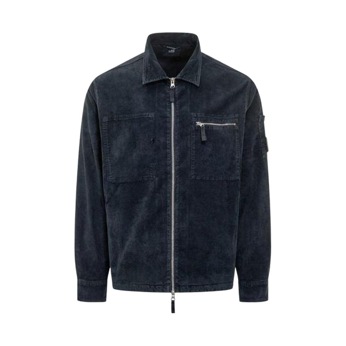 19CMOS097A006410O888 C.P. Company Corduroy Lens Zipped Overshirt Eclipse Blue - 25FW