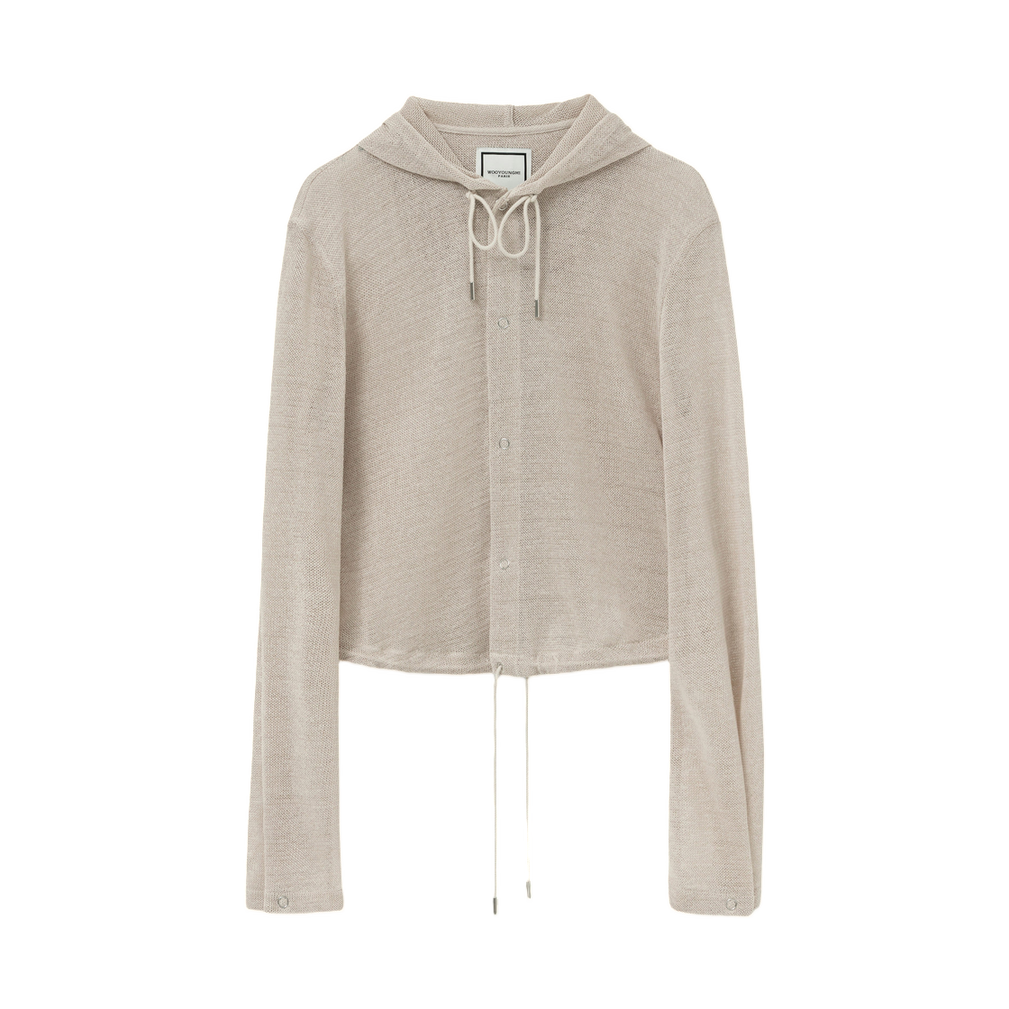 M261TS42849E (W) Wooyoungmi Mesh Hooded T-Shirt Beige - 26SS