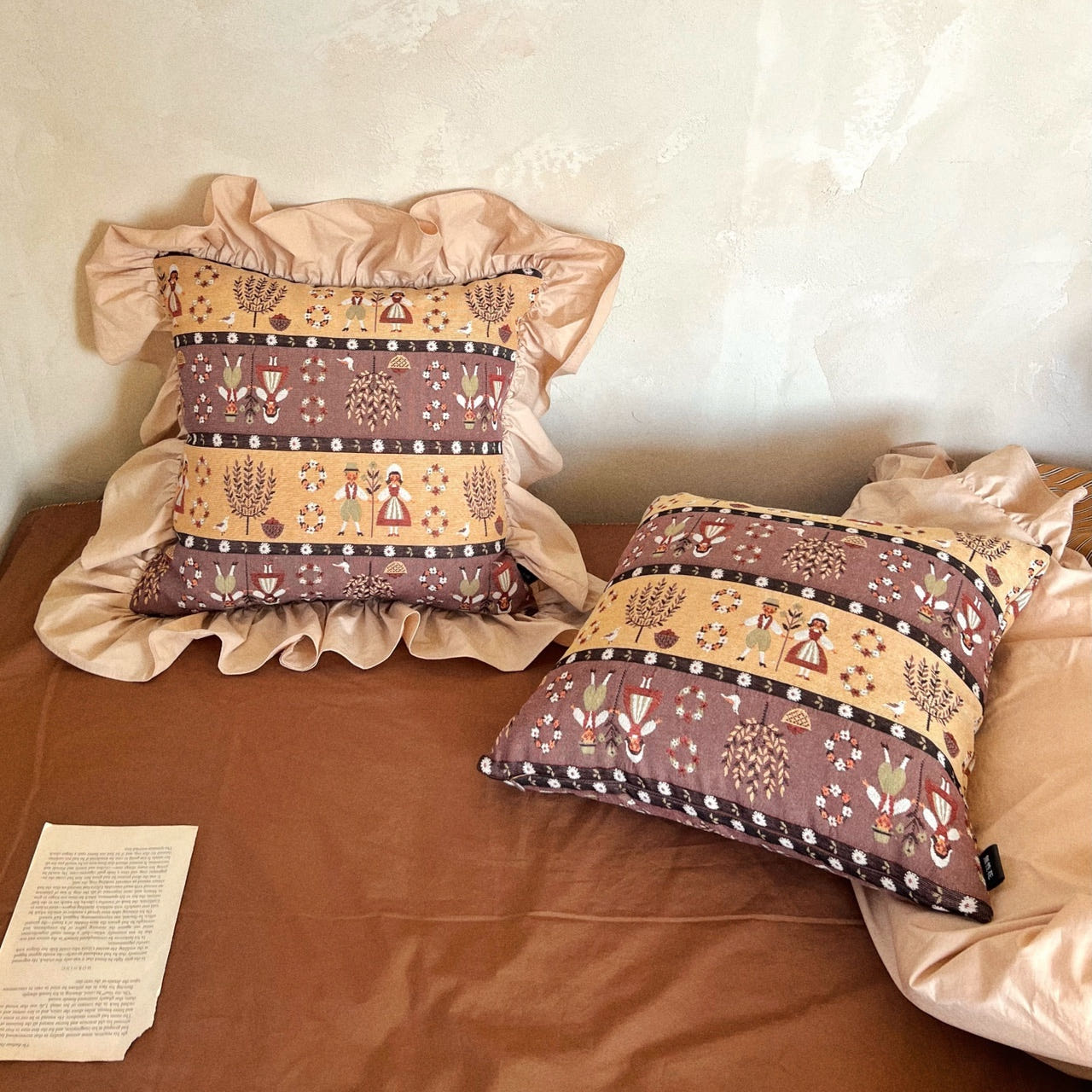 무성화 너티 브리즈 빈티지 쿠션커버 50x50cm(MUSEONGHWA Nutty Breeze Vintage Cushion Cover 50x50cm) - 2