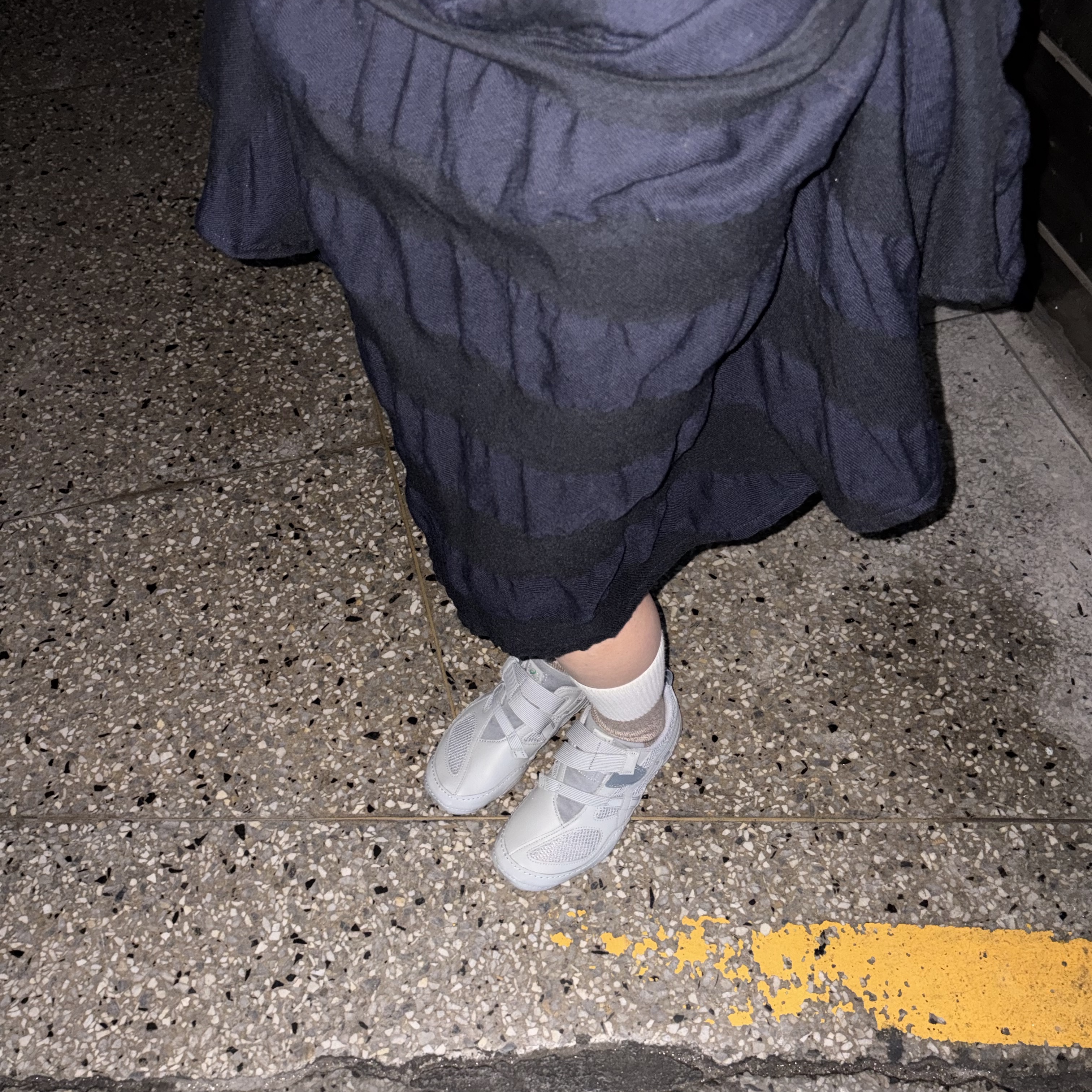Asics x Issey Miyake Hyper Taping Grey, Porter Force Shoulder Pouch Navy 착용 스타일 - 4