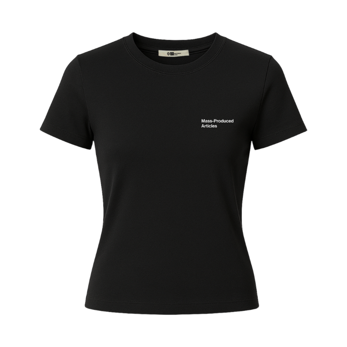 (W) 플라스틱 프로덕트 MPa 티셔츠 블랙((W) Plastic Product MPa T-Shirt Black)