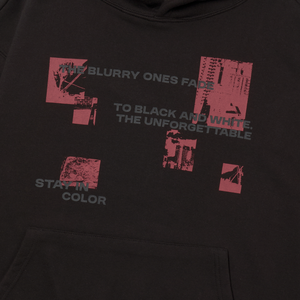 아모우 페이드 픽쳐 후디 블랙(AMOU Fade Picture Hoodie Black) - 3