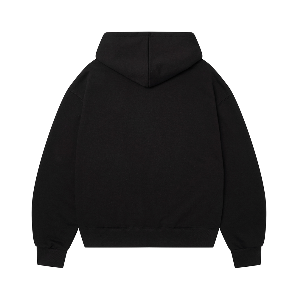 아모우 몰리 레터링 후디 블랙(AMOU Molly Lettering Hoodie Black) - 2