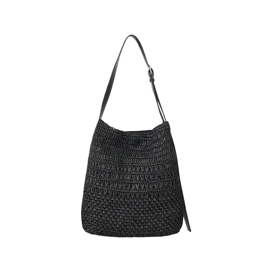 쿠메 라피아 숄더 백 블랙(KUME Raffia Shoulder Bag - Black) - 4