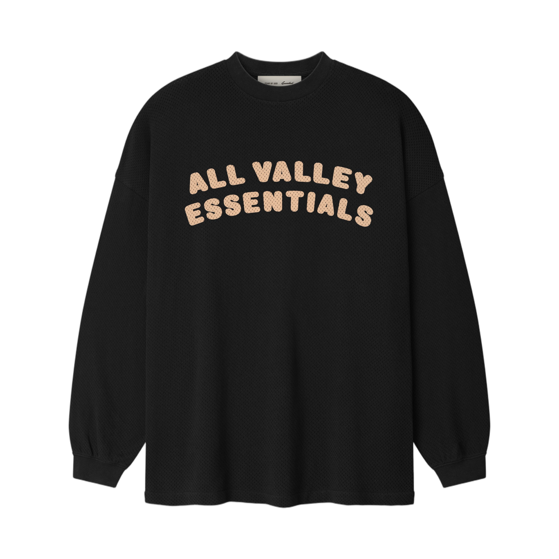 - Essentials Sport Mesh Merch Long Sleeve T-Shirt Vintage Black - 26SS
