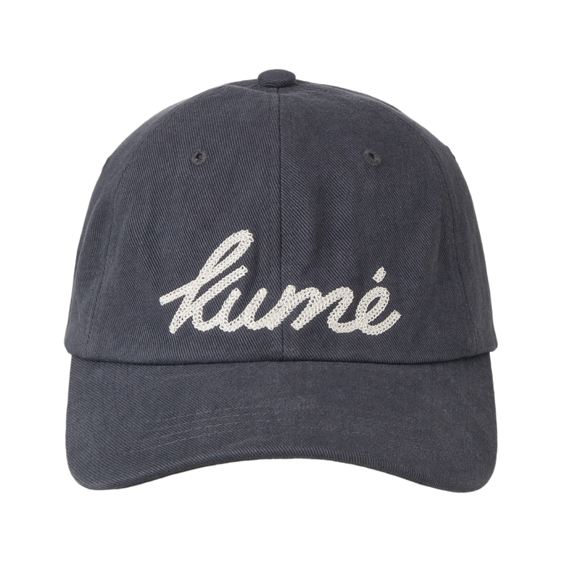 쿠메 체인 로고 빈티지 볼 캡 블루 그레이(KUME Chain Logo Vintage Ball Cap - Blue Gray)