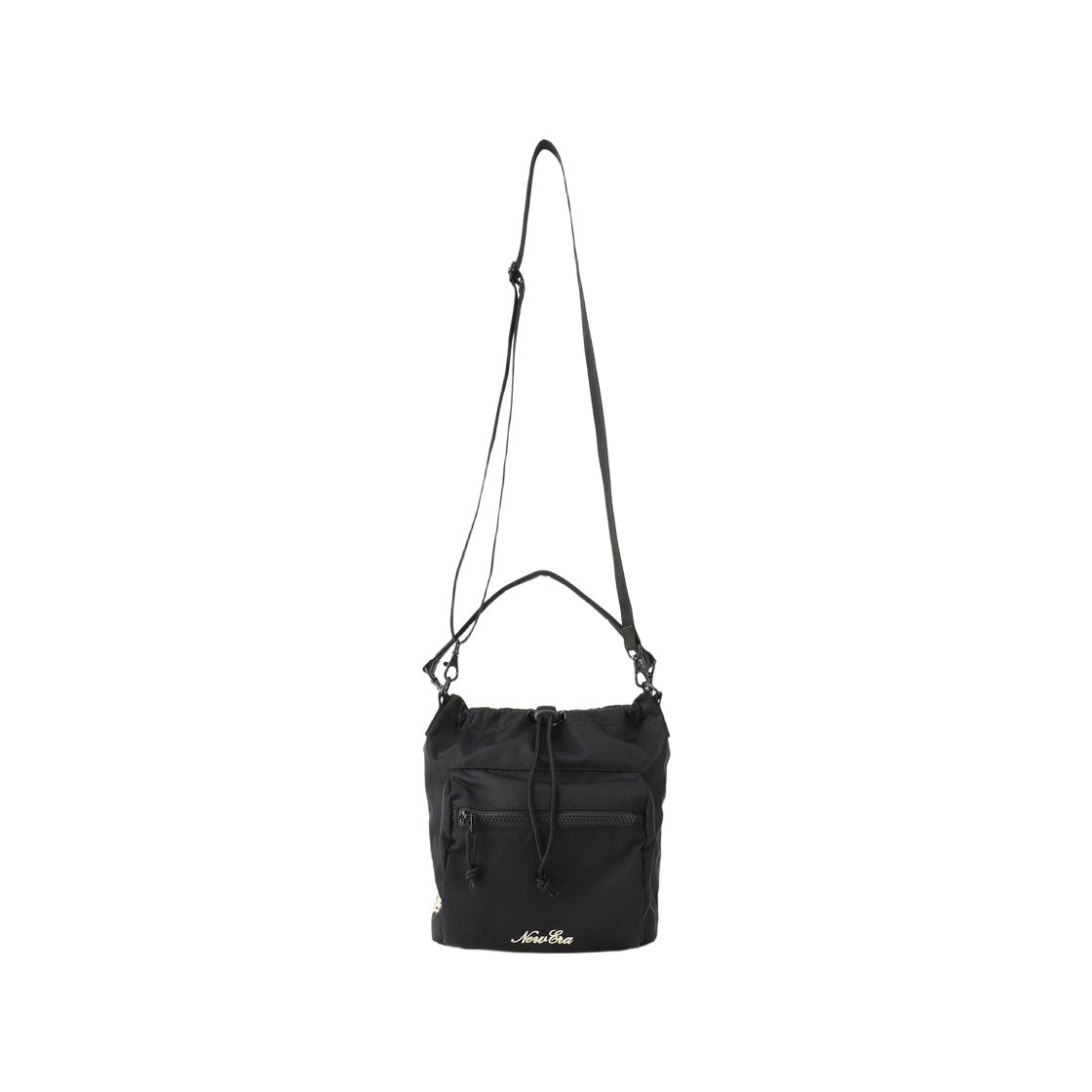 뉴에라 x 로페 피크닉 투웨이 드로스트링 파우치 블랙(New Era x Rope Picnic 2Way Drawstring Pouch Black)