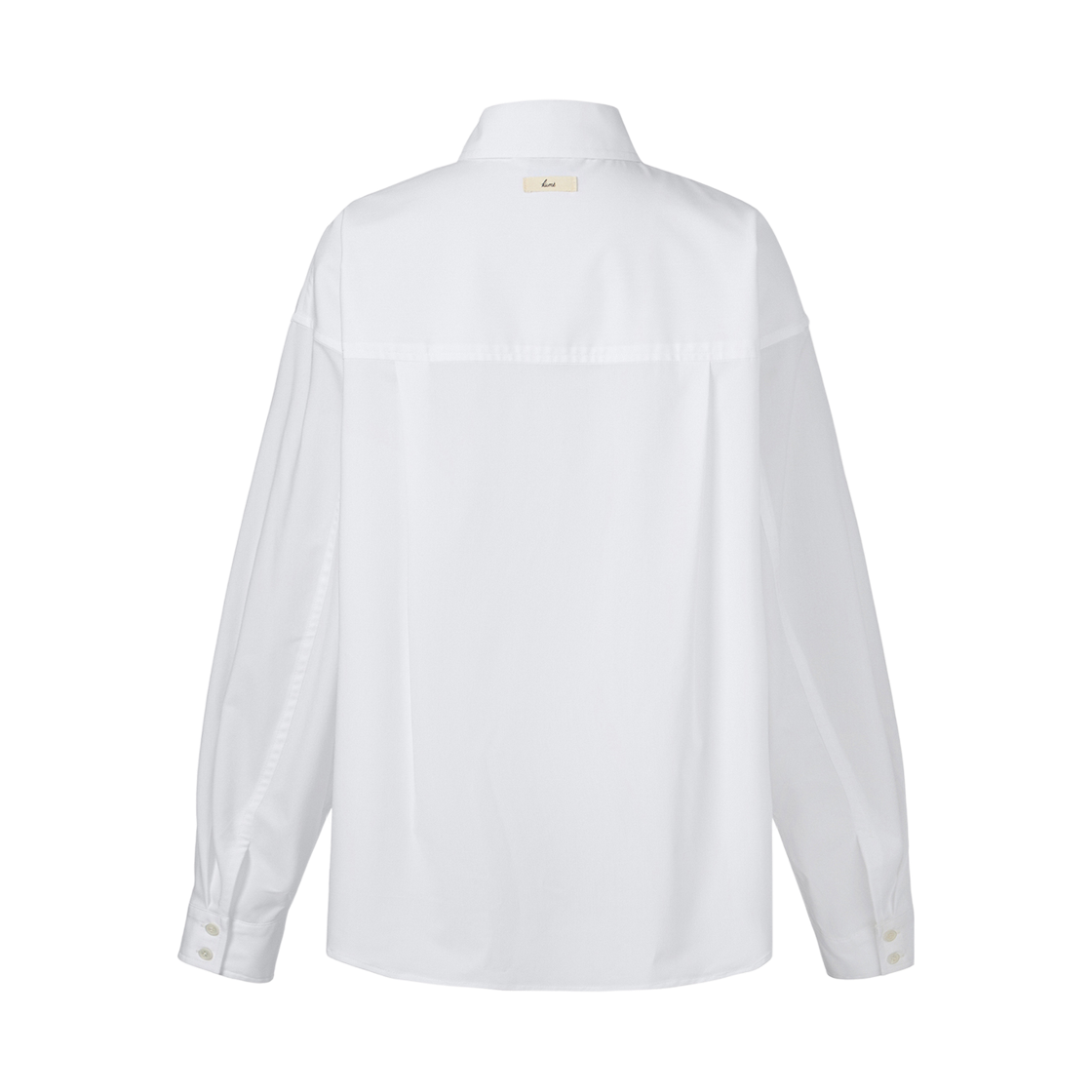 (W) 쿠메 에센셜 링클 프리 오버핏 셔츠 화이트((W) KUME Essential Wrinkle Free Over-Fit Shirt - White) - 2