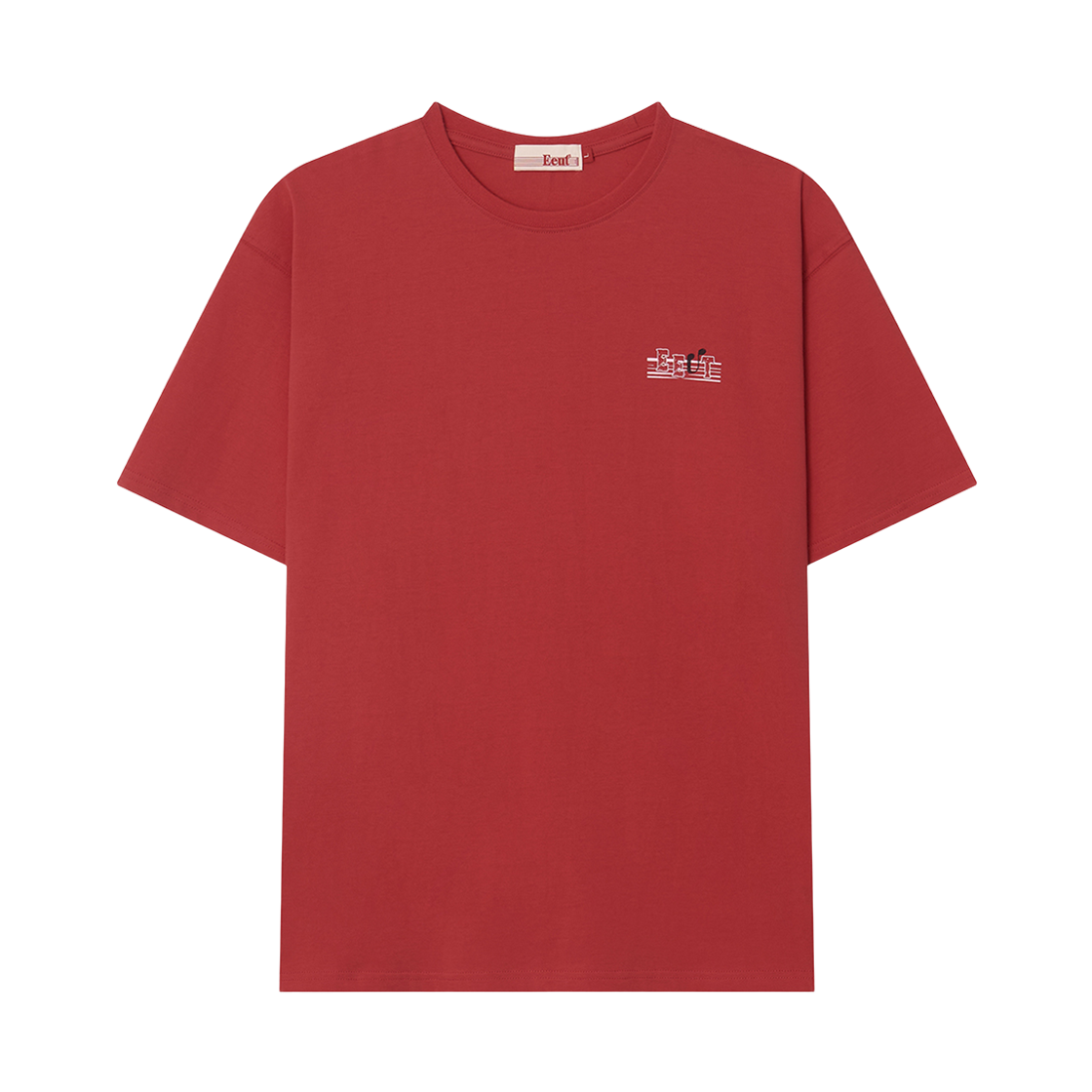 이우트 댄싱 노트 티셔츠 레드(EEUT Dancing Note T-Shirt Red)