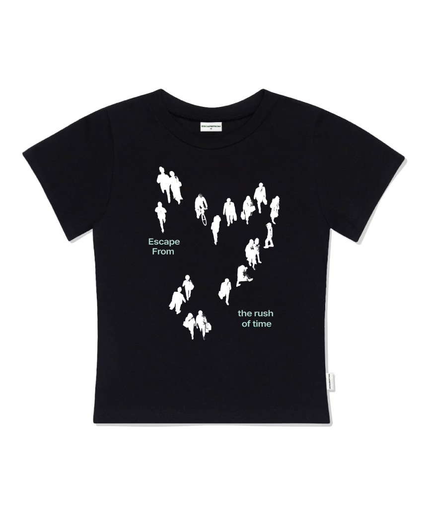 이스케이프프롬 러쉬 오브 타임 프린트 슬림핏 반팔티 민트(Escapefrom Rush of Time Print Slim Fit T-Shirt Mint) - 4
