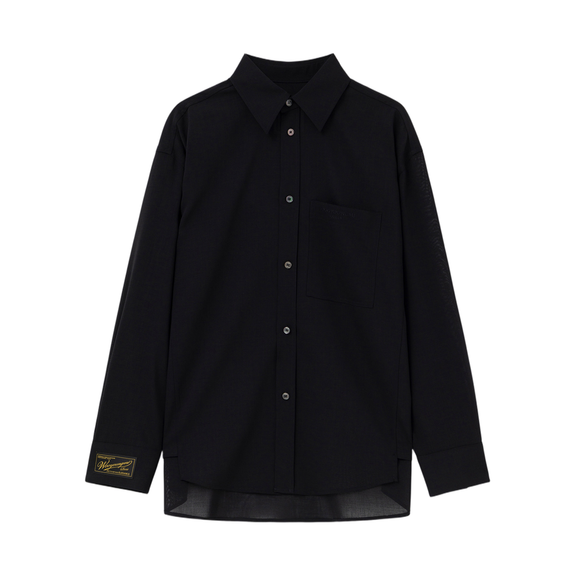 M261SH06839B (W) Wooyoungmi Sheer Wool Shirt Black - 26SS