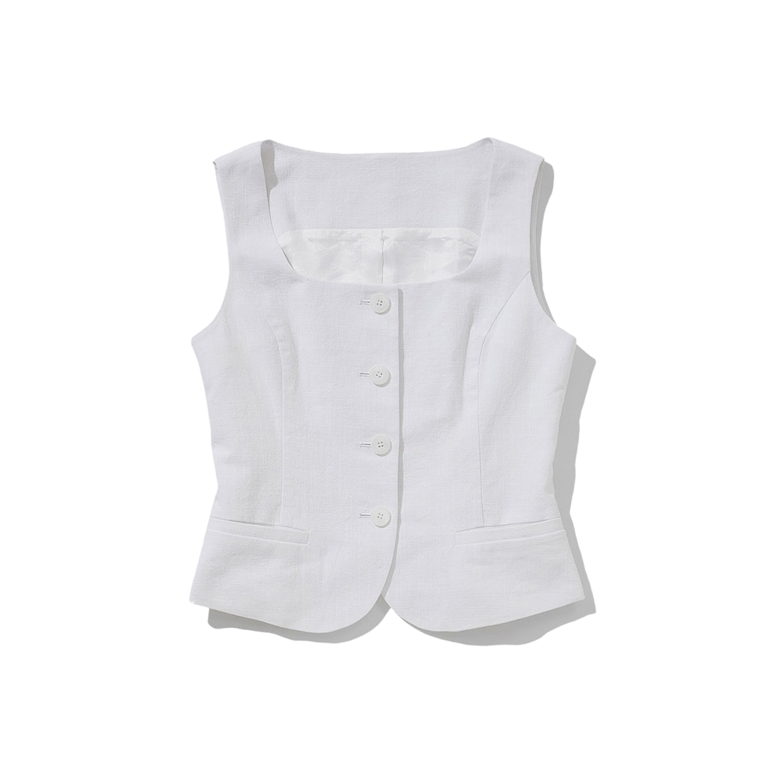 PWTF2SVW115WHT LOTS YOU Old Money Vest White