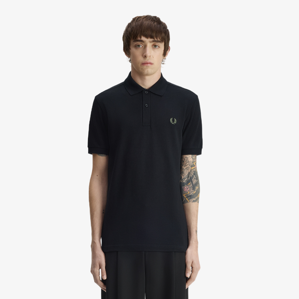 프레드페리 M6000 플레인 프레드페리 셔츠 블랙 로렐리스그린(Fred Perry M6000 Plain Fred Perry Shirt Black Laurel Wreath Green) - 2