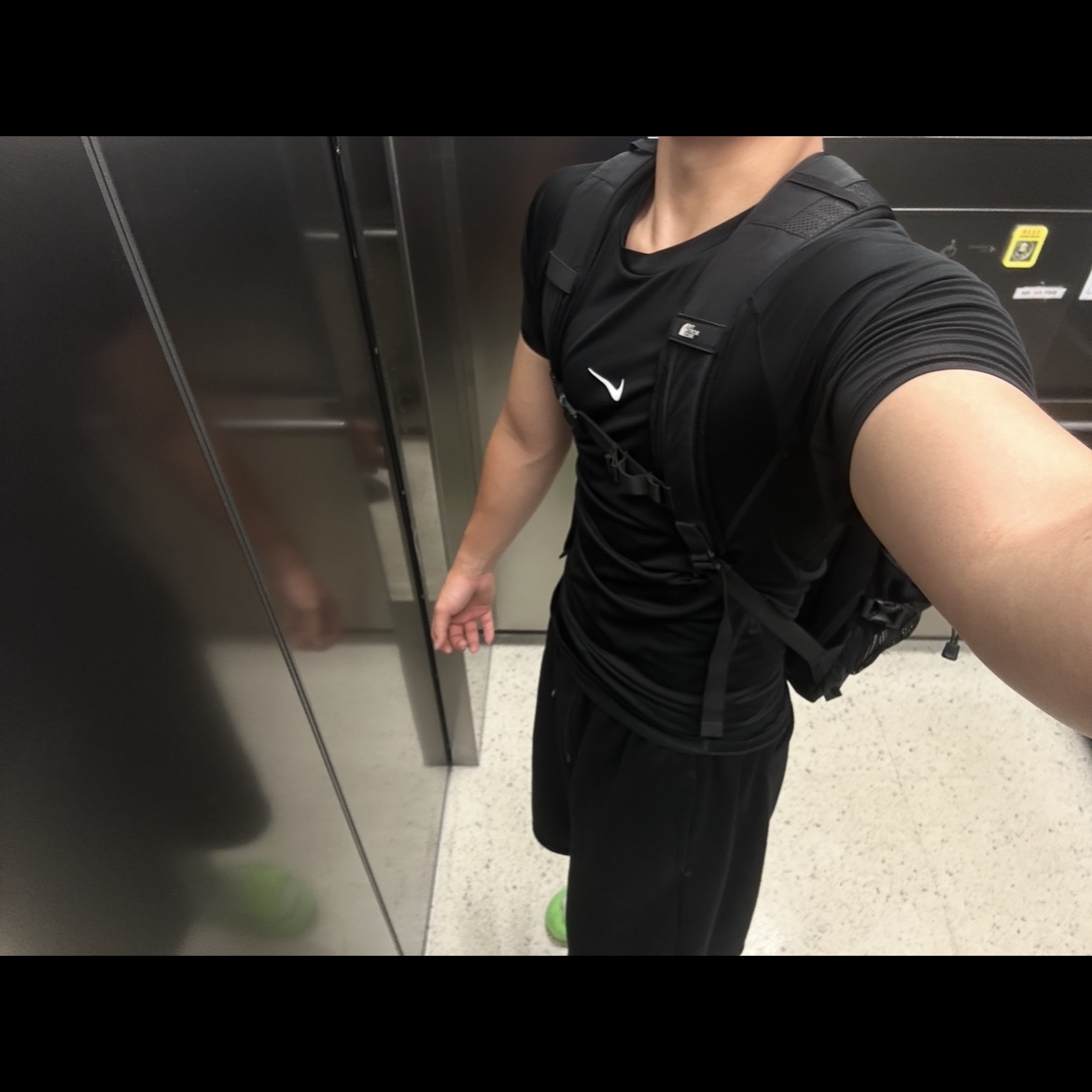 Nike Pro Dri-Fit Short Sleeve Fitness Top Black - Asia 착용 스타일