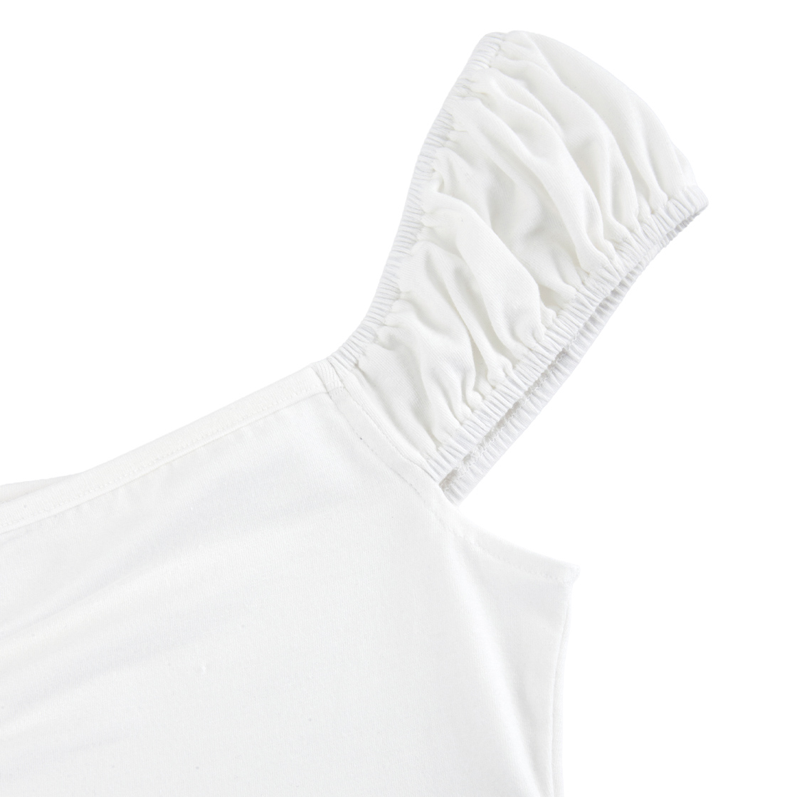 라츠유 엘라 셔링 티셔츠 화이트(LOTS YOU Ella Shrring T-shirt White) - 4