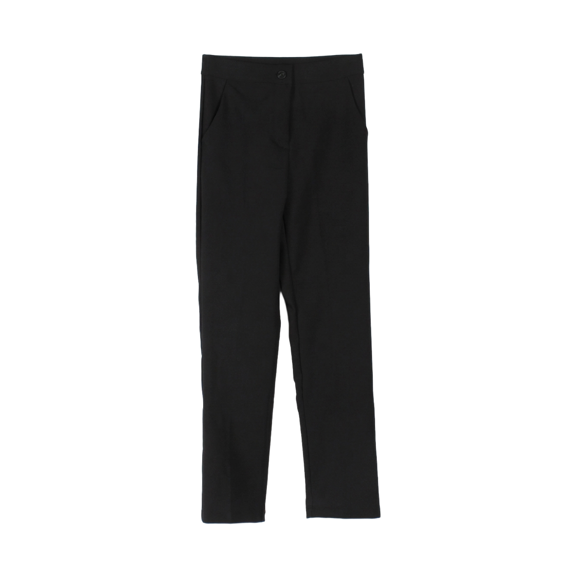 GW3860-블랙 GCLIP Secret Banding Stretch Slim Fit Straight Slacks Black
