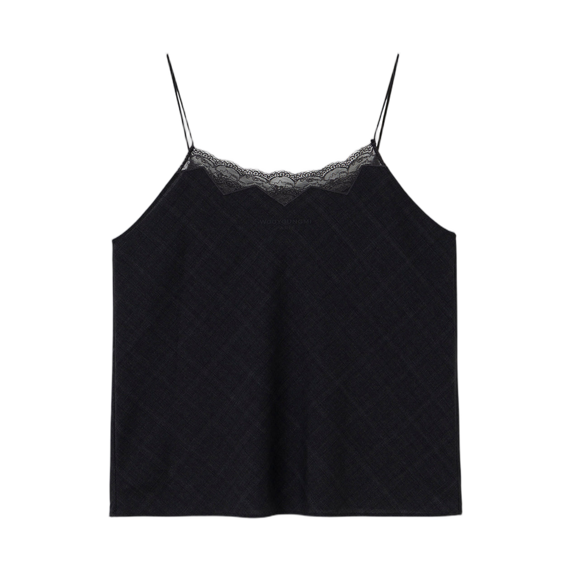 M261TS16753G (W) Wooyoungmi Check Lace Bustier Grey - 26SS
