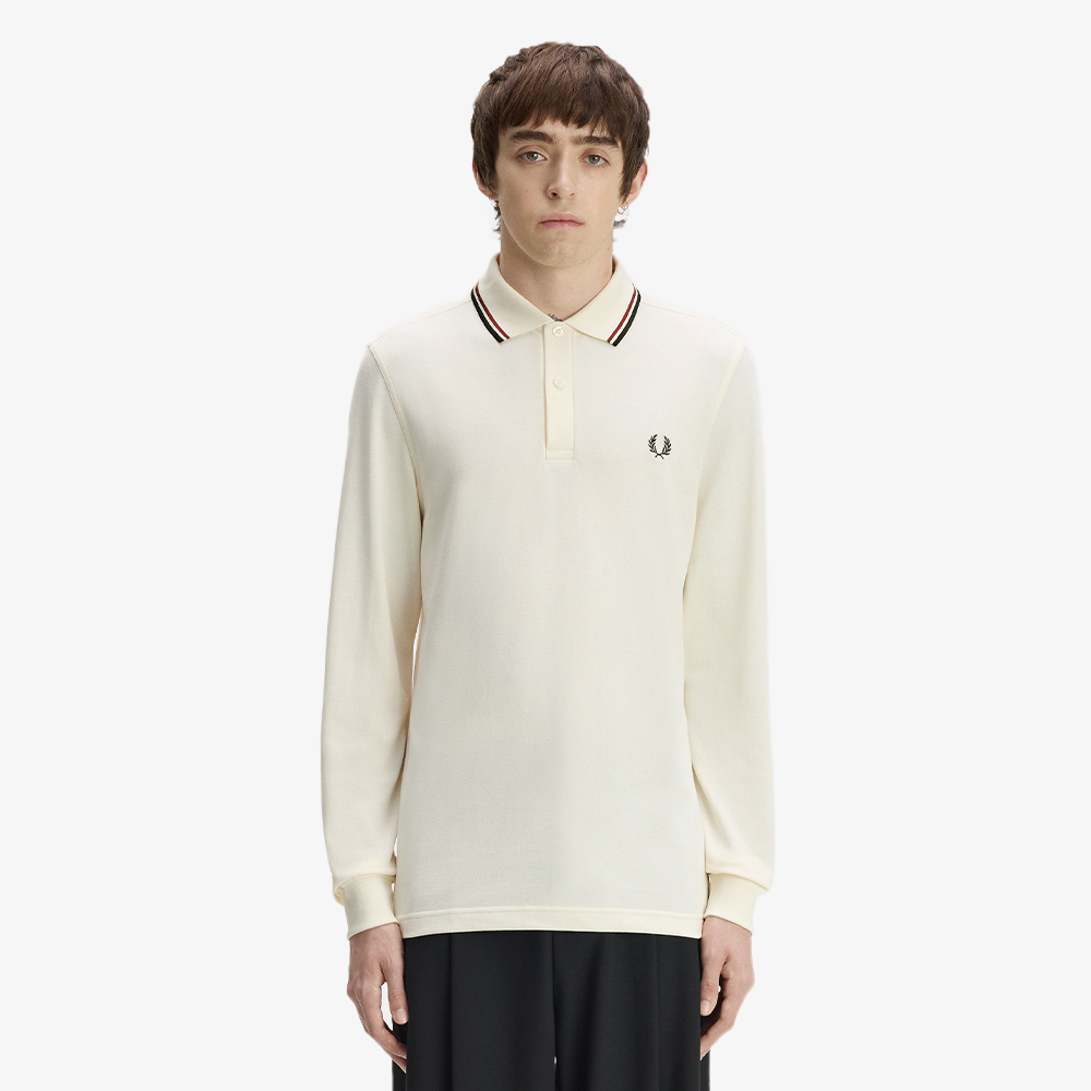 프레드페리 M3636 롱슬리브 트윈 팁 프레드페리 셔츠 에크루 브랜디 나이트그린(Fred Perry M3636 L/S Twin Tipped Fred Perry Shirt Ecru Brandy Night Green) - 2