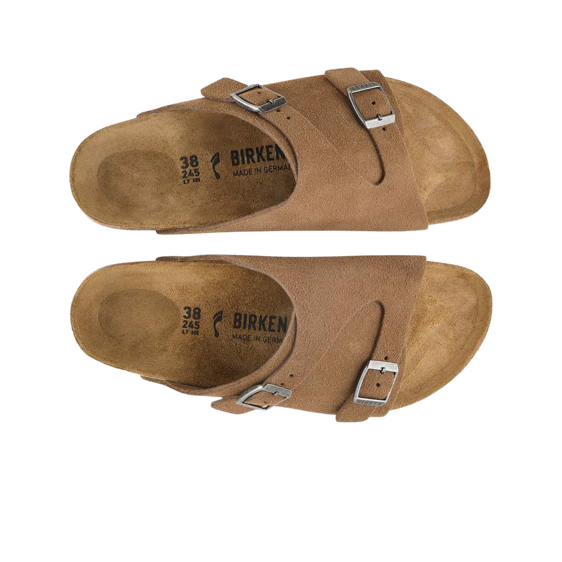 버켄스탁 취리히 스웨이드 레더 다크 티 - 내로우(Birkenstock Zurich Suede Leather Dark Tea - Narrow) - 2