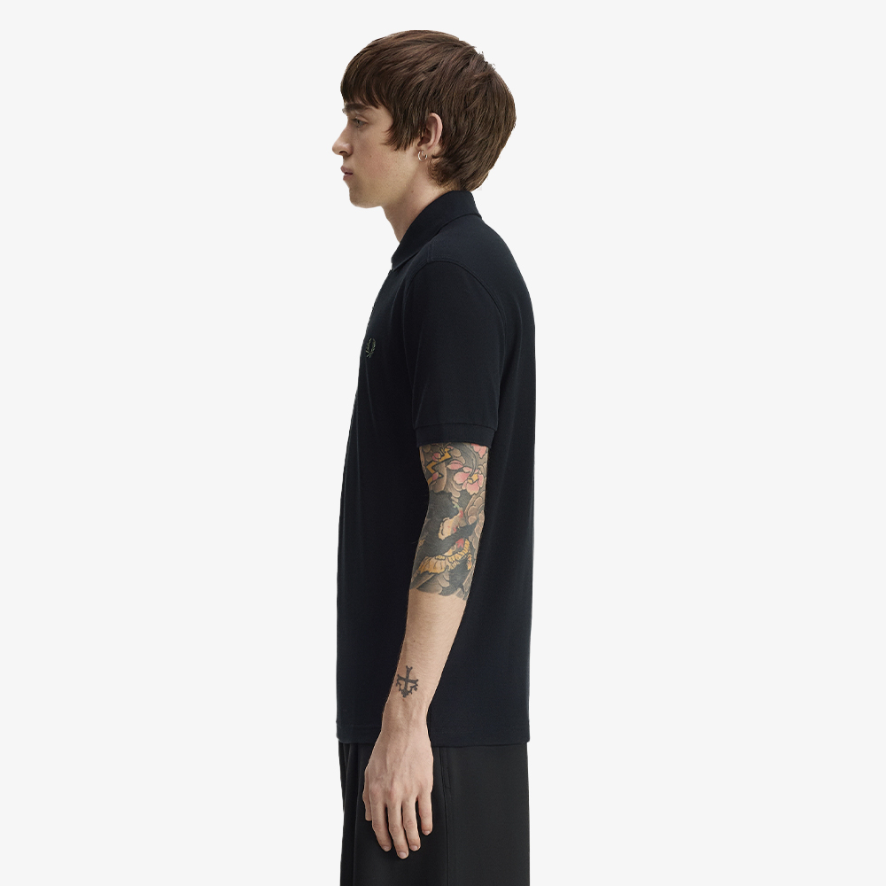 프레드페리 M6000 플레인 프레드페리 셔츠 블랙 로렐리스그린(Fred Perry M6000 Plain Fred Perry Shirt Black Laurel Wreath Green) - 3