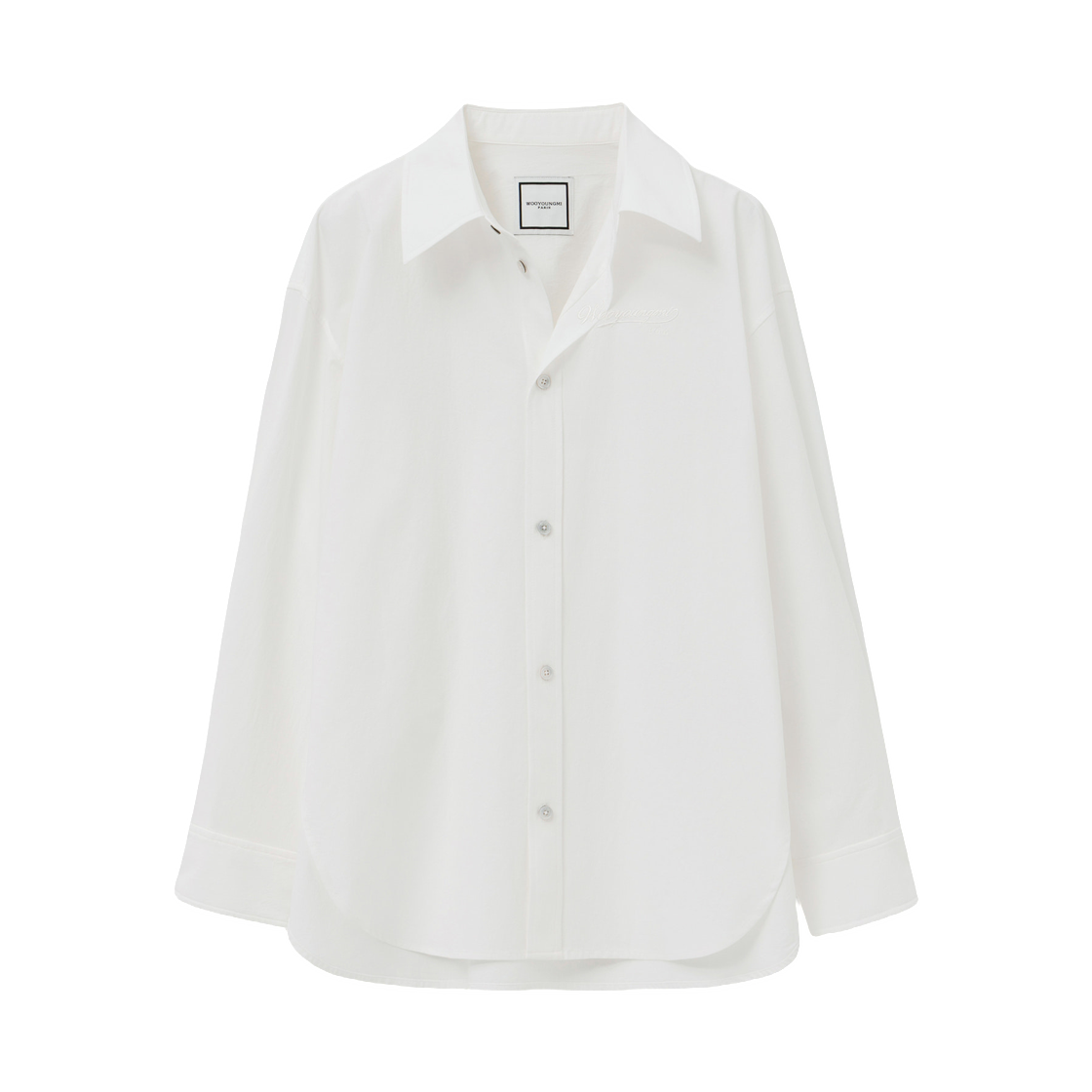 M261SH11860W (W) Wooyoungmi Unbalanced Collar Shirt White - 26SS