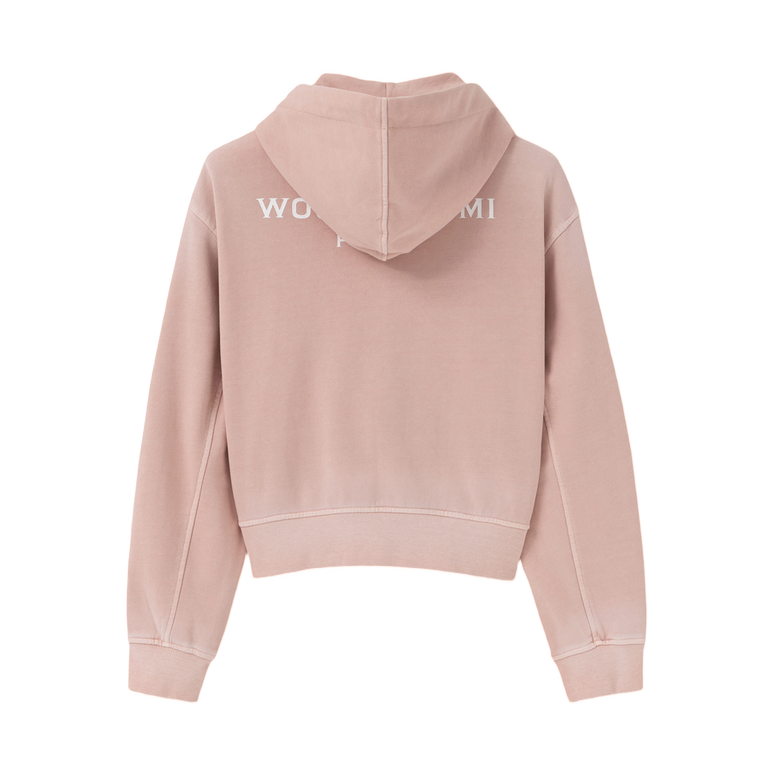 M261TS47788S (W) Wooyoungmi Back Logo Zip-Up Hoodie Salmon - 26SS