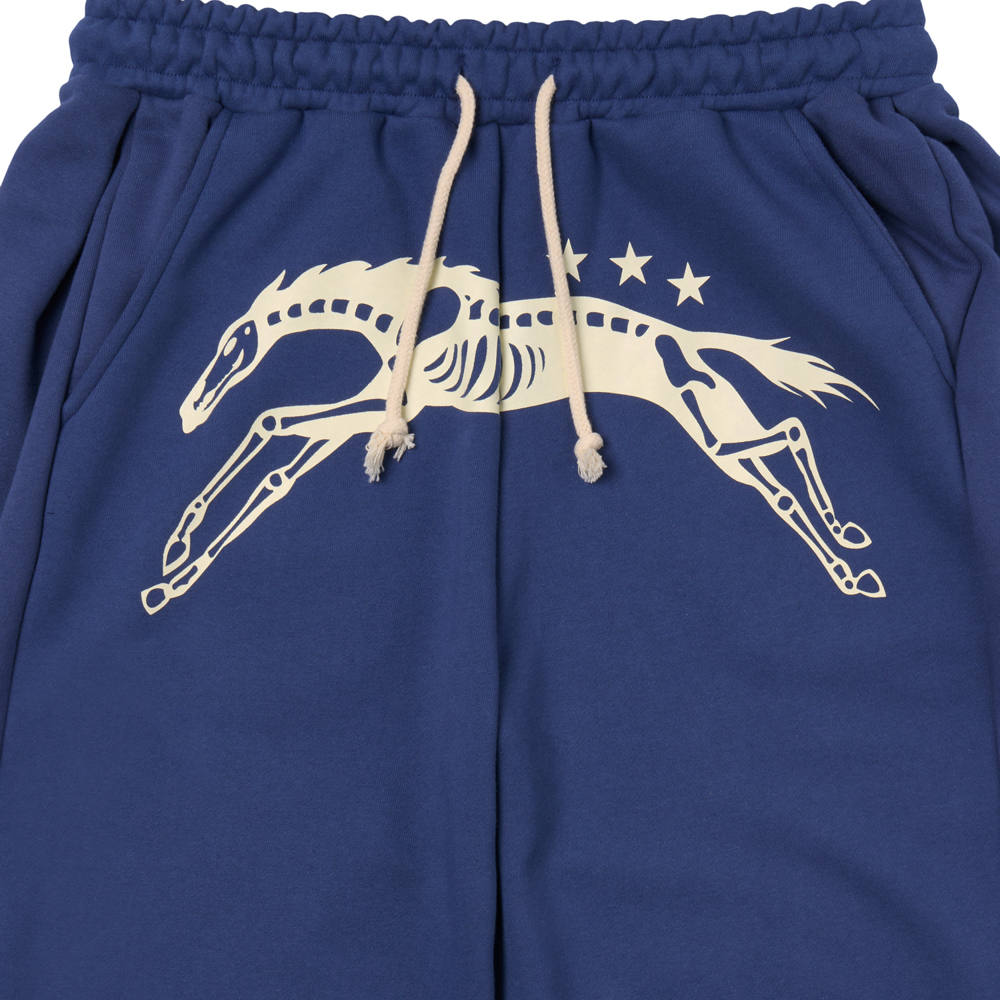 아모우 본 홀스 스웻 팬츠 블루(AMOU Bone Horse Sweat Pants Blue) - 3