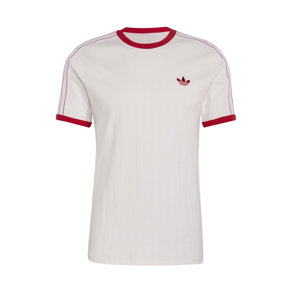 KS7449 Adidas Originals Drop Needle 3-Stripes T-Shirt Cloud White - KR Sizing