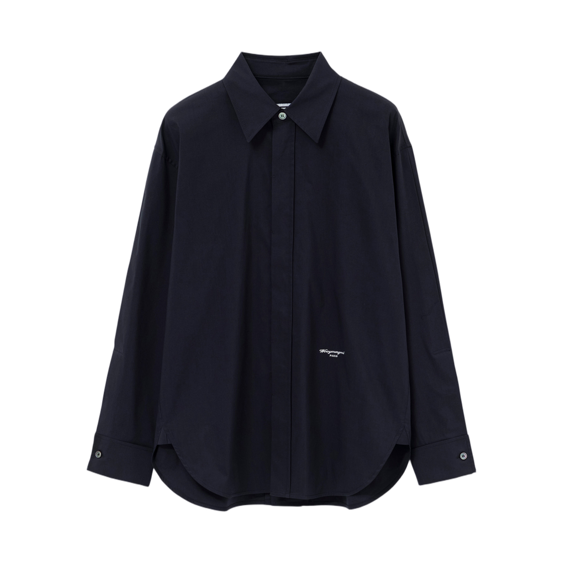 M263SH03854B (W) Wooyoungmi Embroidery Detail Shirt Black - 26FW