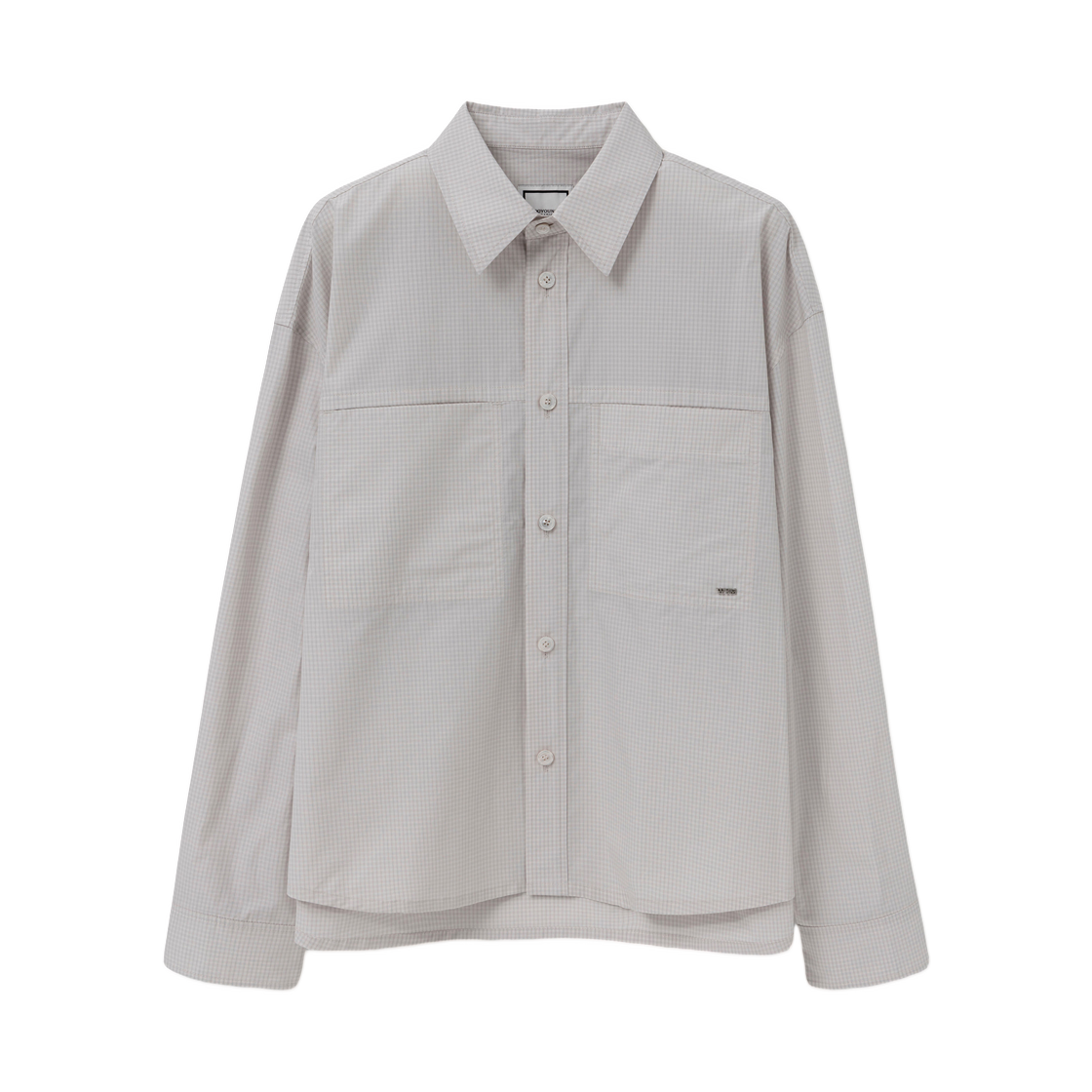 W261SH09831G Wooyoungmi Check Pocket Shirt Grey - 26SS