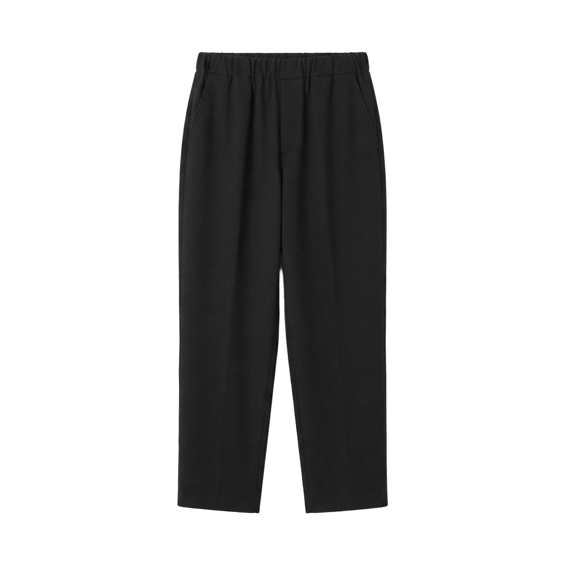 GW3942-블랙 GCLIP Waist Banding Straight Loose Fit Slacks Black