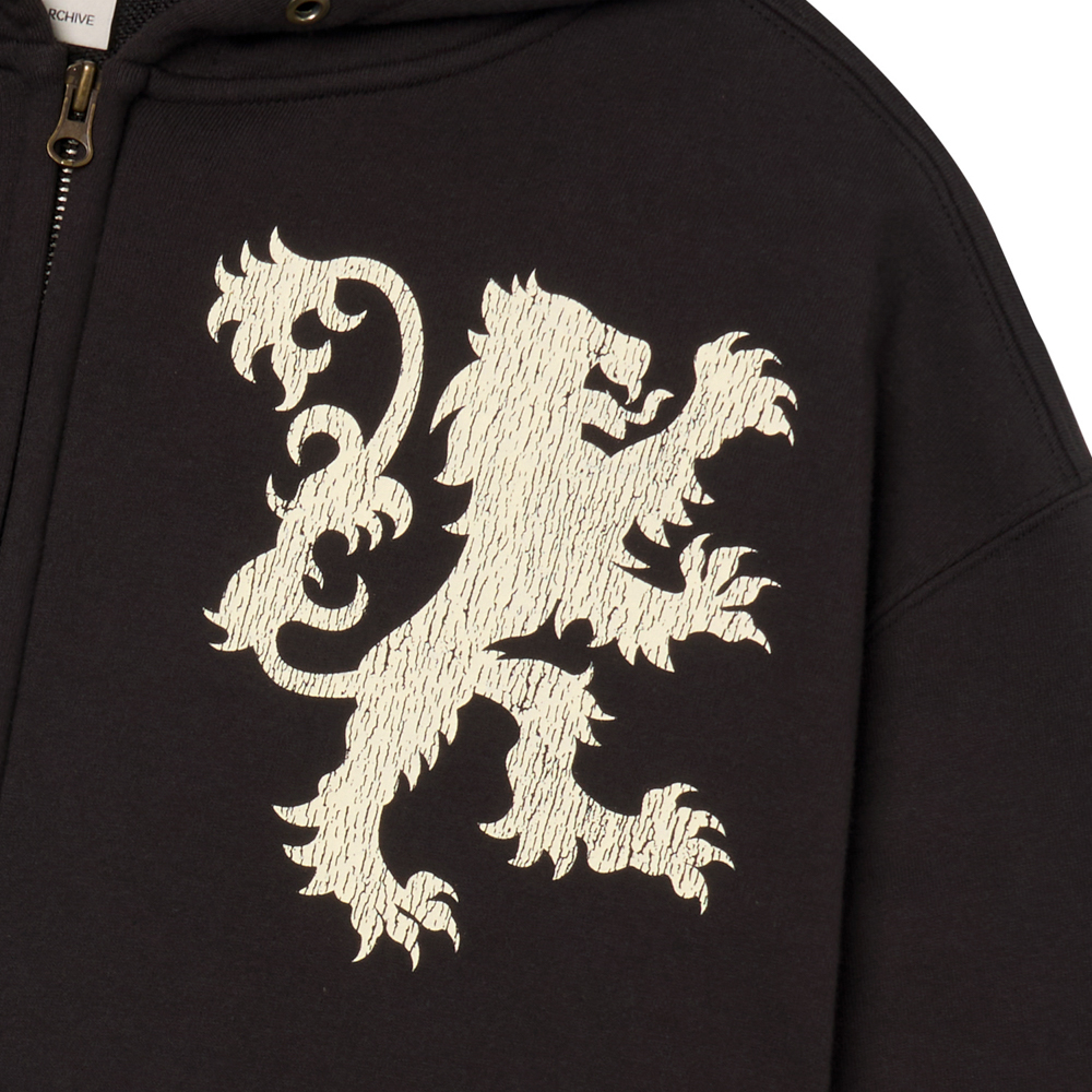 아모우 라이언 후디 집업 블랙(AMOU Lion Hoodie Zip-up Black) - 3