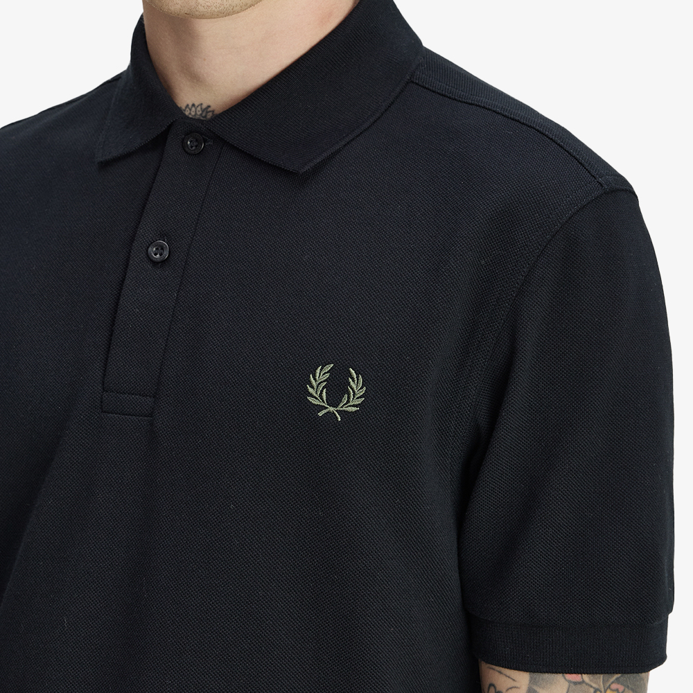프레드페리 M6000 플레인 프레드페리 셔츠 블랙 로렐리스그린(Fred Perry M6000 Plain Fred Perry Shirt Black Laurel Wreath Green) - 4