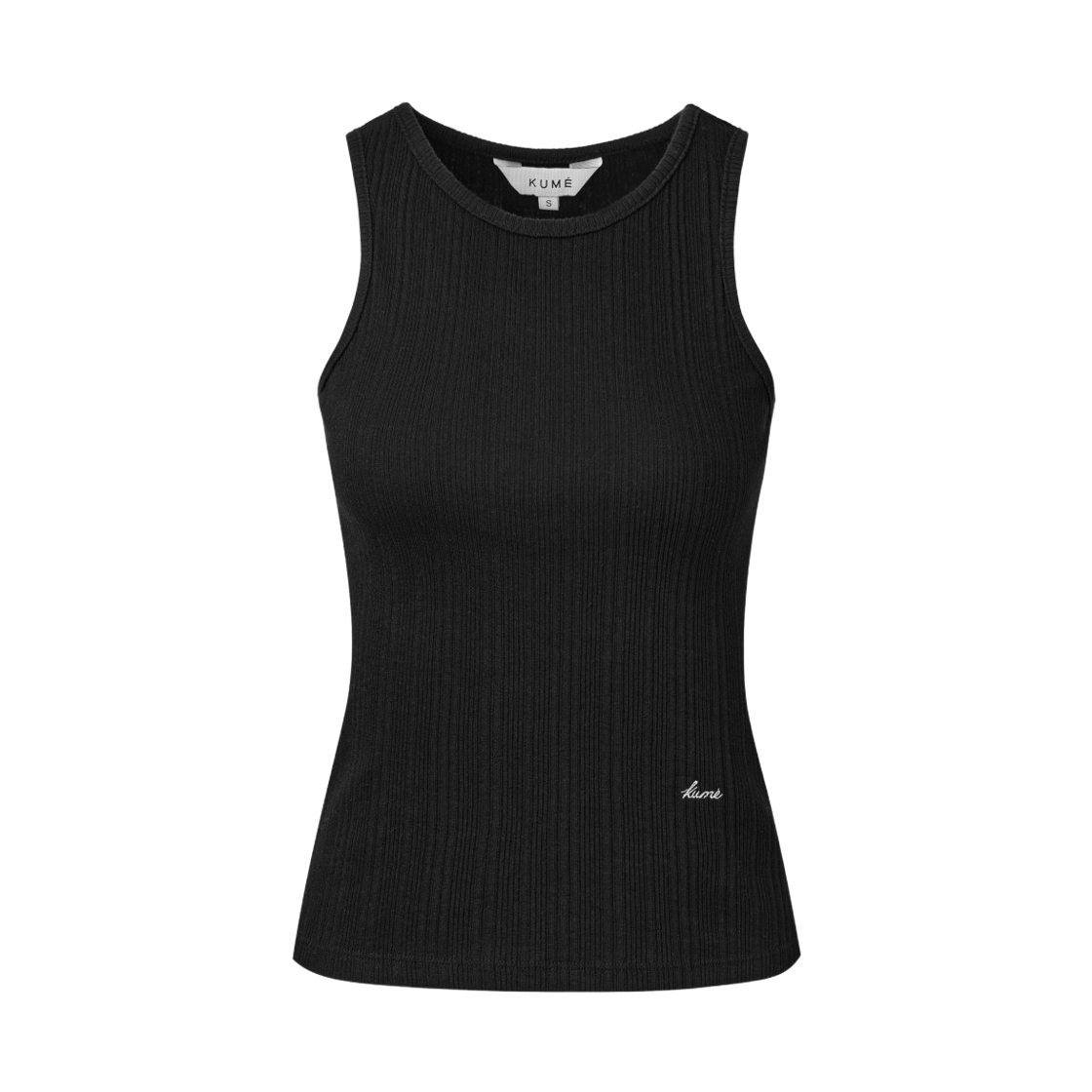 KM-25SS-TS01BK (W) KUME Essential Basic Tank Top  - Black