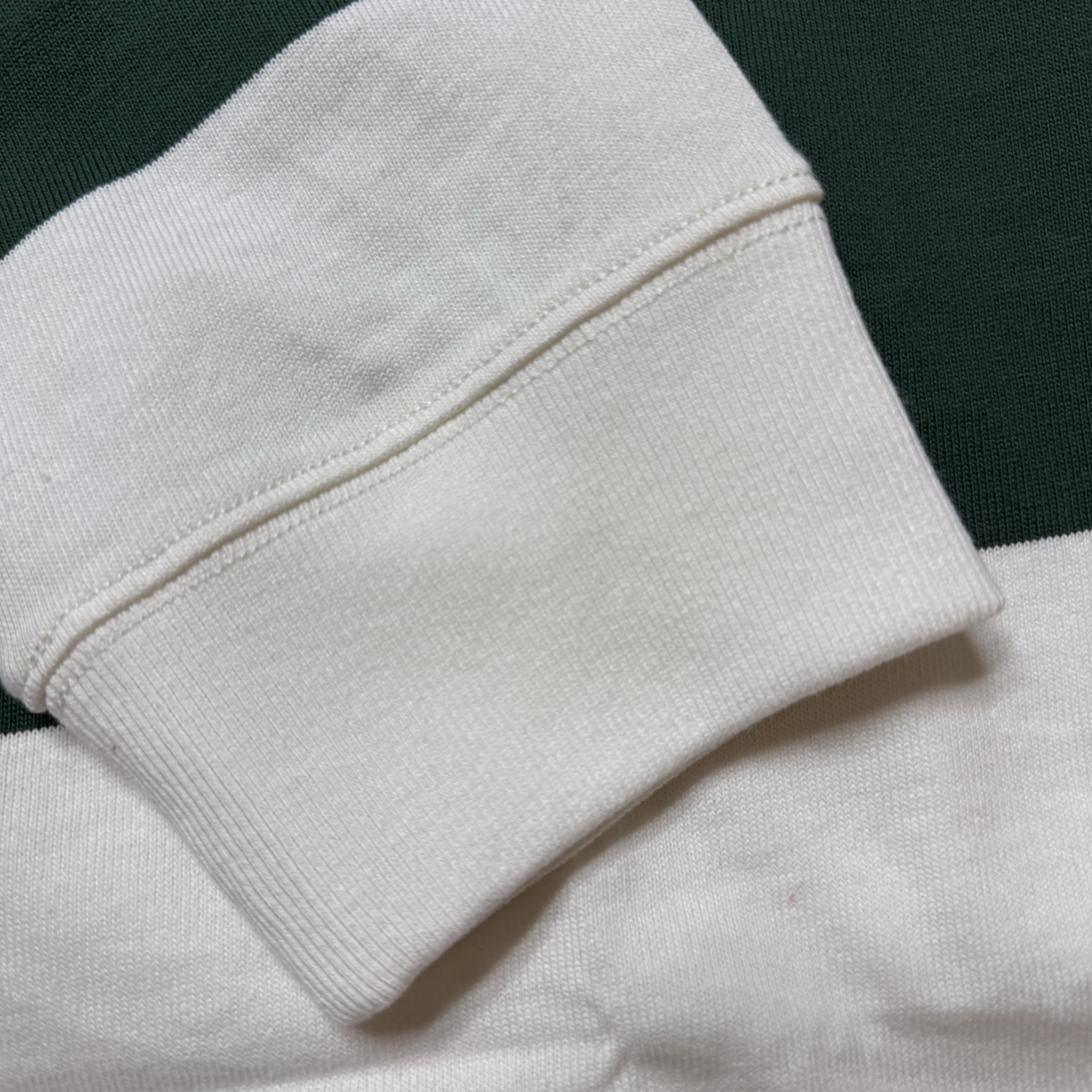 [10%적립] Polo Ralph Lauren Classic Fit Khaki Collar Rugby Shirt Grass Green Trophy Cream - 26SS 착용 스타일 - 8