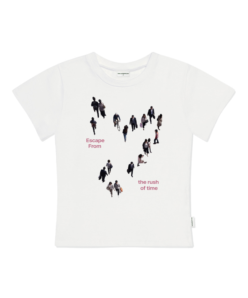 이스케이프프롬 러쉬 오브 타임 프린트 슬림핏 반팔티 민트(Escapefrom Rush of Time Print Slim Fit T-Shirt Mint) - 3