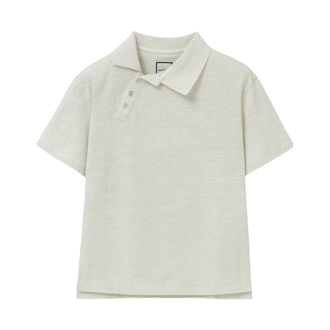 M261TS22754E (W) Wooyoungmi Side Placket Polo T-Shirt Beige - 26SS