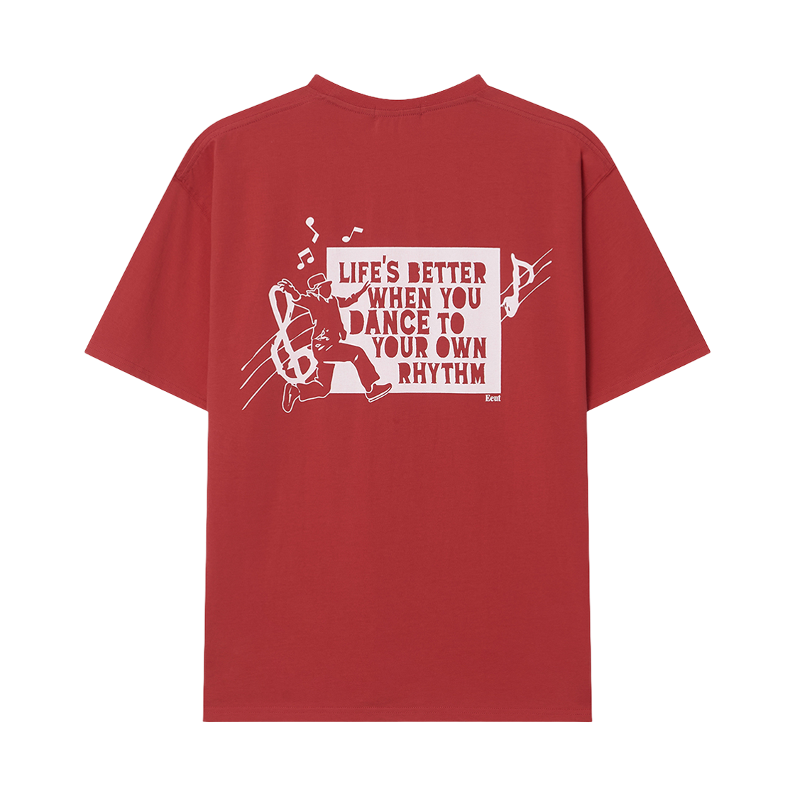 이우트 댄싱 노트 티셔츠 레드(EEUT Dancing Note T-Shirt Red) - 2