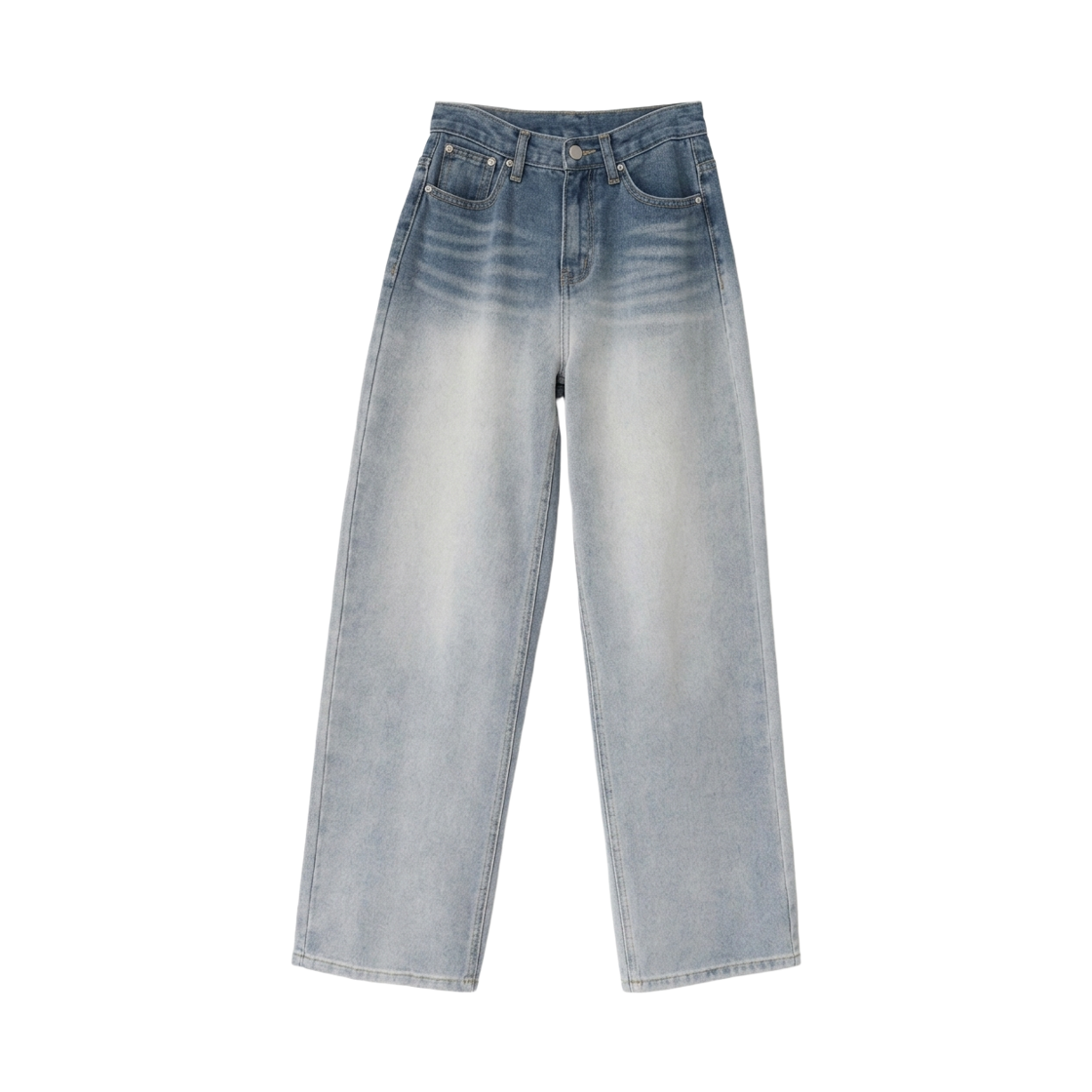 GW3655 GCLIP Unique Brush-Washed Wide Straight Jeans