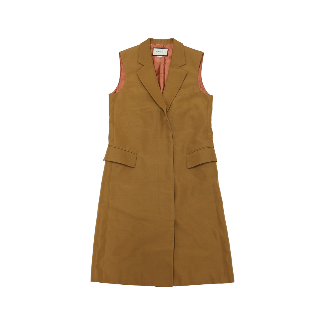 ITONS9GSCICA Gucci 619323 Long Pale Vest Camel